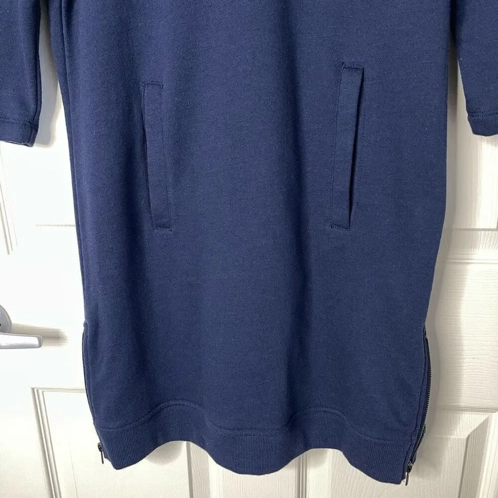 NWT Fabletics Elena Sweatshirt Dress (Navy Blue) - SS (0-2)